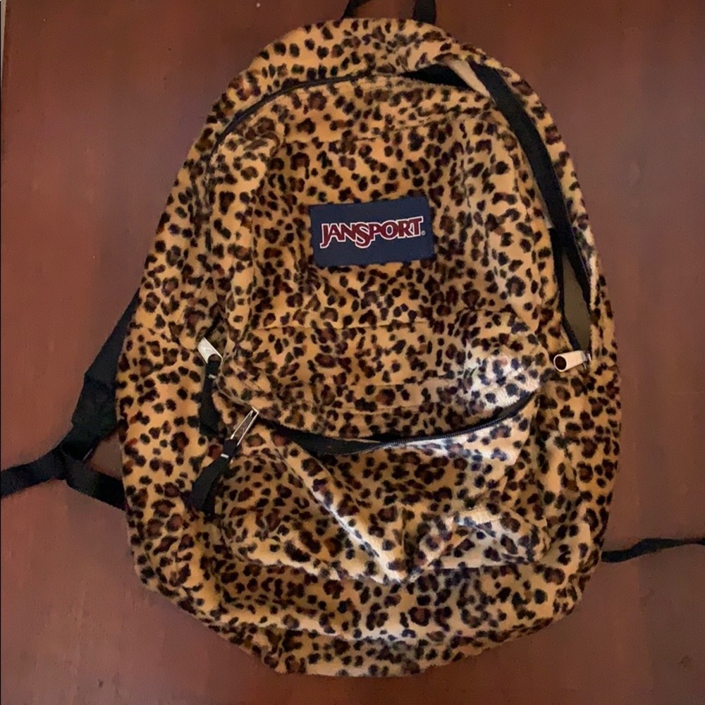 Jansport leopard backpack
